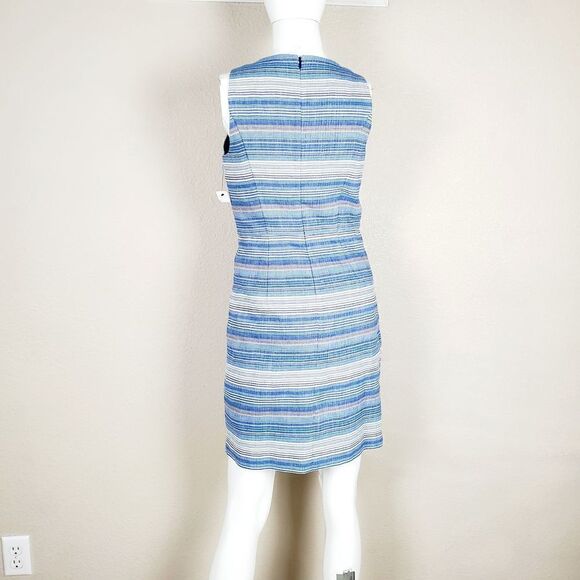 Laundry by Shelli Segal Mini Sleeveless Striped Blue Nautical Dress Sz 2 Preppy - Picture 11 of 12
